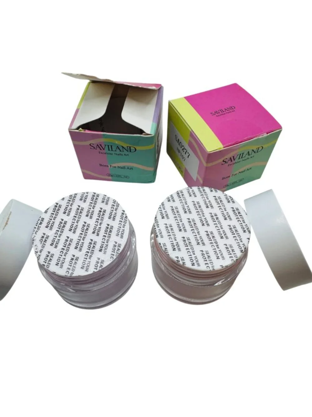 Saviland Acrylic Nail Powder Set - Pale Pink Kiss & Pink Shades - 30g Each